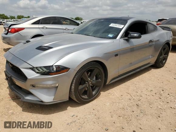 2021 Ford Mustang EcoBoost with VIN 1FA6P8TH8M5147591, listed as a Copart auction lot 54066385 with 55,768 mi miles and Clean title. Bid and sale history available at DreamBid. Image 1.