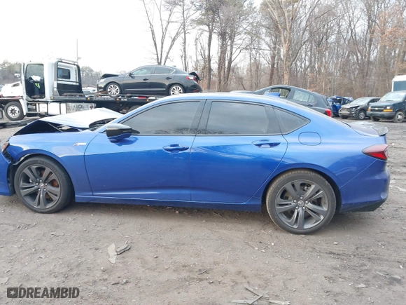 2023 Acura TLX w/A-Spec Package with VIN 19UUB6F58PA000934, listed as a IAAI auction lot 41241476 with 28,380 mi miles. Bid and sale history available at carsss.com. Image 14.