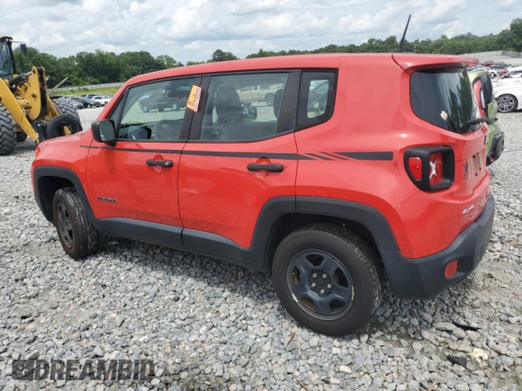 2018 Jeep Renegade Sport with VIN ZACCJBABXJPH41855, listed as a Copart auction lot 60539345 with 40,771 mi miles and Salvage title. Bid and sale history available at DreamBid. Image 2.