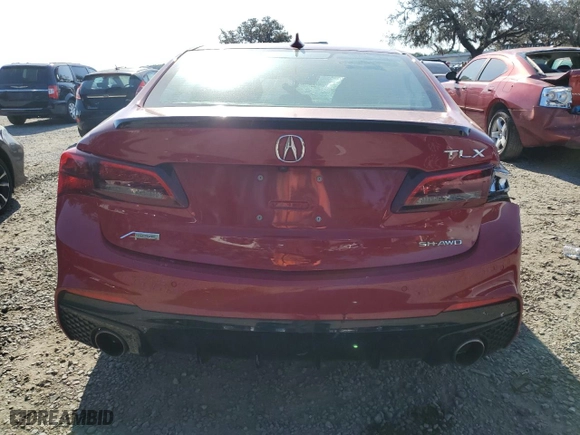 2019 Acura TLX w/A-Spec Pkg with VIN 19UUB3F61KA000581, listed as a Copart auction lot 52616485 with 99,771 mi miles and Non Repairable. Bid and sale history available at carsss.com. Image 6.