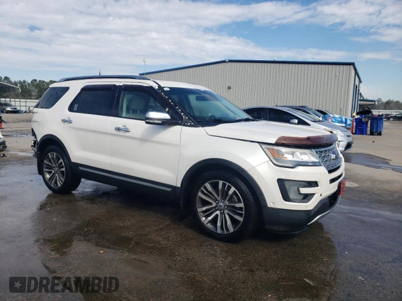 2016 Ford Explorer Platinum with VIN 1FM5K8HT9GGA74334, listed as a Copart auction lot 46242485 with 118,728 mi miles and Salvage Title. Bid and sale history available at DreamBid. Image 4.