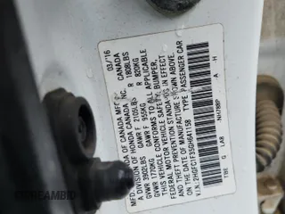 2016 Honda Civic EX-T с VIN 2HGFC1F35GH641158, выставлен на аукционе Copart как лот 59027175 с пробегом Не указан миль и Списание • Salvage title. История ставок и продаж доступна на DreamBid. Изображение 12.