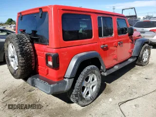 2020 Jeep Wrangler Unlimited Sport S with VIN 1C4HJXDN2LW279810, listed as a Copart auction lot 47481755 with 106,667 mi miles and Salvage Title. Bid and sale history available at carsss.com. Image 3.