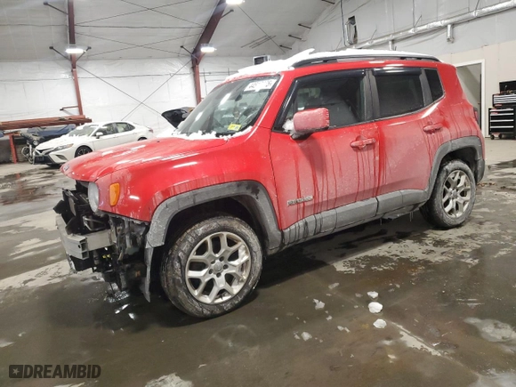 2018 Jeep Renegade Latitude with VIN ZACCJBBB6JPH01514, listed as a Copart auction lot 44517065 with NaN miles and Salvage Title. Bid and sale history available at carsss.com. Image 1.