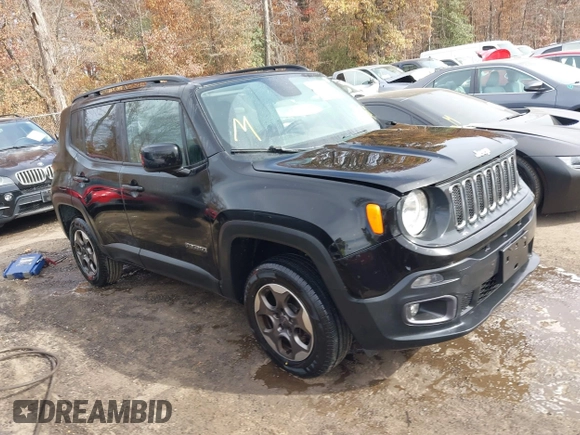2015 Jeep Renegade Latitude with VIN ZACCJBBH2FPC25869, listed as a IAAI auction lot 40734359 with 128,475 mi miles. Bid and sale history available at carsss.com. Image 1.