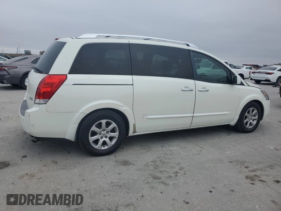 2008 Nissan Quest SL with VIN 5N1BV28U98N108155, listed as a Copart auction lot 45585015 with 182,082 mi miles and Clean Title. Bid and sale history available at carsss.com. Image 3.