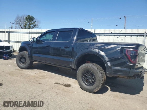 2023 Ford F-150 Raptor with VIN 1FTFW1RGXPFC88745, listed as a Copart auction lot 47529385 with 32,220 mi miles and Salvage Title. Bid and sale history available at DreamBid. Image 2.