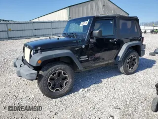 2014 Jeep Wrangler Sport with VIN 1C4AJWAG5EL192554, listed as a Copart auction lot 52501535 with 117,038 mi miles and Salvage Title. Bid and sale history available at carsss.com. Image 1.