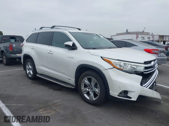 2016 Toyota Highlander Limited with VIN 5TDDCRFH9GS015341, listed as a IAAI auction lot 42572982 with 66,247 mi miles and . Bid and sale history available at DreamBid. Image 1.