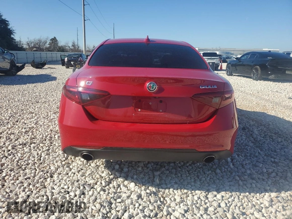 2018 Alfa Romeo Giulia with VIN ZARFAEDNXJ7586263, listed as a Copart auction lot 85797334 with 78,410 mi miles and Salvage title. Bid and sale history available at DreamBid. Image 6.