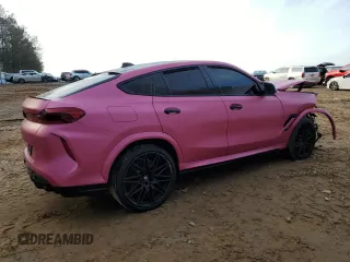2021 BMW X6 M with VIN 5YMCY0C07M9H08985, listed as a Copart auction lot 88762065 with 0 mi miles and Salvage Title. Bid and sale history available at carsss.com. Image 3.