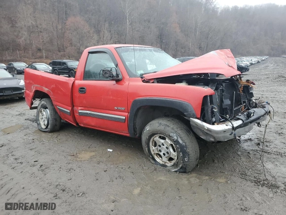 2001 Chevrolet Silverado 1500 LS with VIN 1GCEK14T81Z228982, listed as a Copart auction lot 84269344 with 0 mi miles and Salvage Title. Bid and sale history available at carsss.com. Image 4.