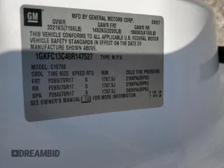2008 GMC Yukon SLE w/3SA with VIN 1GKFC13C48R147527, listed as a Copart auction lot 81281824 with 84,339 mi miles and Salvage Title. Bid and sale history available at carsss.com. Image 13.