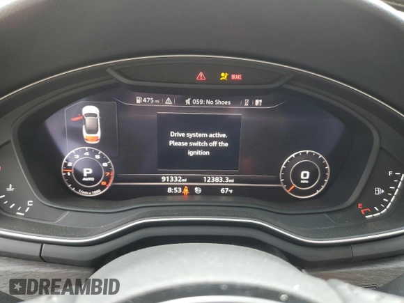 2018 Audi A5 Cabriolet Premium Plus z VIN WAUYNGF59JN017168, wystawiony jako Copart lot #57967415 z przebiegiem 12 383 mil mil oraz Szkoda całkowita • Salvage title. Historia ofert i sprzedaży dostępna na DreamBid. Obrazek 9.