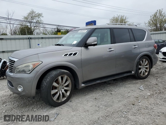 2012 Infiniti QX56 7-passenger z VIN JN8AZ2NE4C9017723, wystawiony jako Copart lot #44863515 z przebiegiem 130 033 mil mil oraz Czysty tytuł • Clean title. Historia ofert i sprzedaży dostępna na DreamBid. Obrazek 1.