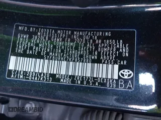 2019 Toyota Corolla L z VIN 5YFBURHE7KP857880, wystawiony jako IAAI lot #41850987 z przebiegiem 117 823 mil mil oraz . Historia ofert i sprzedaży dostępna na DreamBid. Obrazek 9.
