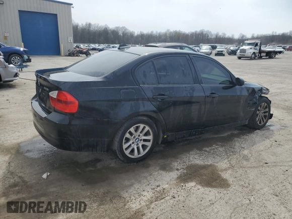 2007 BMW 3 Series 328i with VIN WBAVA33537KX76713, listed as a Copart auction lot 53056835 with 86,423 mi miles and Salvage title. Bid and sale history available at DreamBid. Image 3.