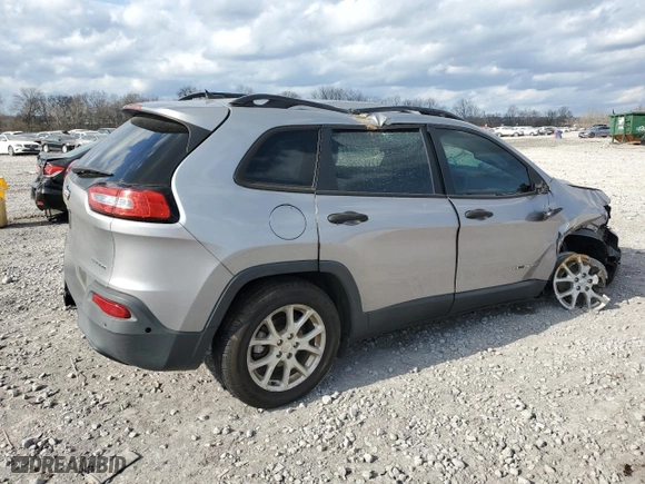 2015 Jeep Cherokee Sport with VIN 1C4PJLAB5FW762226, listed as a Copart auction lot 43480795 with 120,250 mi miles and Salvage Title. Bid and sale history available at carsss.com. Image 3.