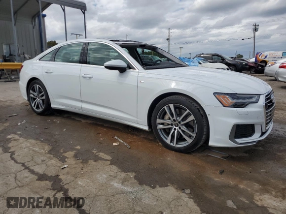 2022 Audi A6 Prestige with VIN WAUM2BF21NN058478, listed as a Copart auction lot 71114514 with 33,019 mi miles and Salvage Title. Bid and sale history available at carsss.com. Image 4.