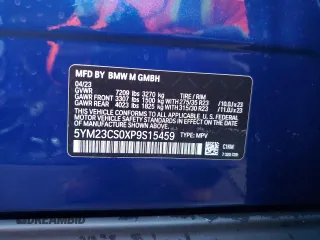 2023 BMW XM z VIN 5YM23CS0XP9S15459, wystawiony jako Copart lot #74934504 z przebiegiem 14 156 mil mil oraz Szkody całkowita. Historia ofert i sprzedaży dostępna na DreamBid. Obrazek 14.