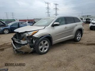 2016 Toyota Highlander Limited with VIN 5TDDKRFH5GS239807, listed as a Copart auction lot 54632715 with 98,083 mi miles and Salvage title. Bid and sale history available at DreamBid. Image 1.