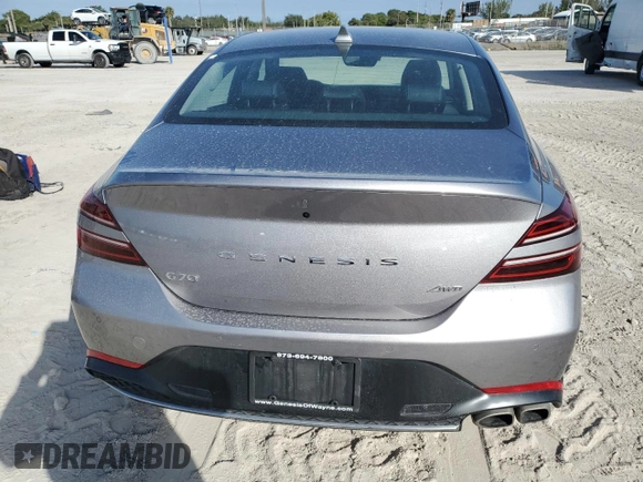 2022 Genesis G70 2.0T with VIN KMTG34TA3NU101875, listed as a Copart auction lot 84599834 with 20,997 mi miles and Salvage Title. Bid and sale history available at DreamBid. Image 6.