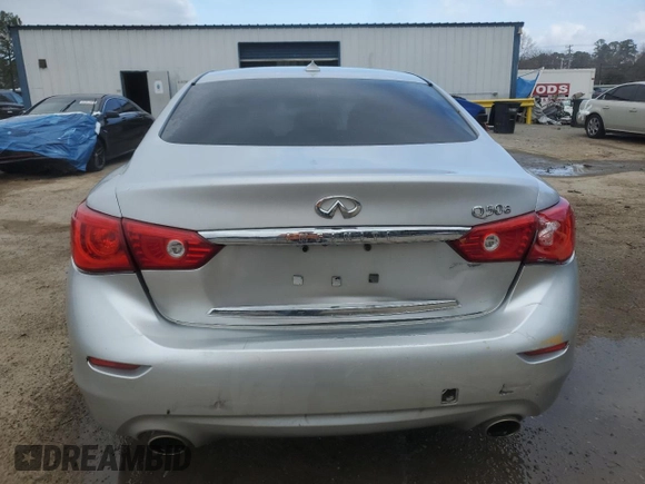 2014 Infiniti Q50 with VIN JN1BV7AP0EM688292, listed as a Copart auction lot 44427385 with 174,233 mi miles and Salvage title. Bid and sale history available at DreamBid. Image 6.
