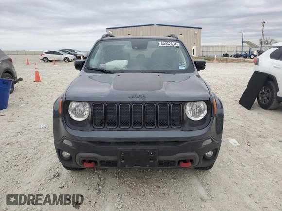 2022 Jeep Renegade Trailhawk with VIN ZACNJDC18NPN71314, listed as a Copart auction lot 85932694 with 29,651 mi miles and Salvage Title. Bid and sale history available at DreamBid. Image 5.