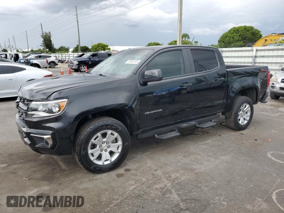 2021 Chevrolet Colorado 2WD LT with VIN 1GCGSCEN4M1100584, listed as a Copart auction lot 64683295 with 42,772 mi miles and Clean title. Bid and sale history available at DreamBid. Image 1.