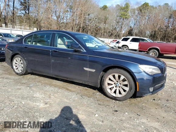 2011 BMW 7 Series 750Li with VIN WBAKB8C54BC852293, listed as a Copart auction lot 45215695 with 179,986 mi miles and Salvage title. Bid and sale history available at DreamBid. Image 4.