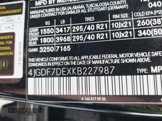 2019 Mercedes-Benz GLS 550 с VIN 4JGDF7DEXKB227987, выставлен на аукционе IAAI как лот 42268821 с пробегом 51 819 миль миль и . История ставок и продаж доступна на DreamBid. Изображение 9.