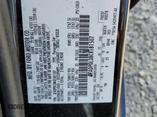 2012 Ford Fusion Hybrid с VIN 3FADP0L38CR181507, выставлен на аукционе Copart как лот 58767785 с пробегом 133 844 миль миль и Списание • Salvage title. История ставок и продаж доступна на DreamBid. Изображение 12.