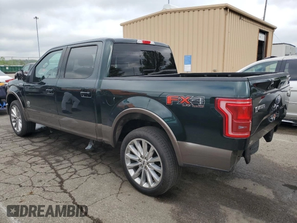 2015 Ford F-150 XLT with VIN 1FTEW1EGXFFC82332, listed as a Copart auction lot 55688605 with 127,679 mi miles and Salvage Title. Bid and sale history available at carsss.com. Image 2.