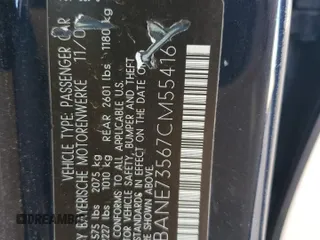 2007 BMW 5 Series 530i with VIN WBANE73567CM55416, listed as a Copart auction lot 53822535 with 145,066 mi miles and Salvage Title. Bid and sale history available at carsss.com. Image 12.