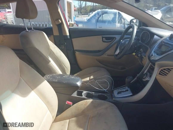 2012 Hyundai Elantra GLS with VIN KMHDH4AE8CU307887, listed as a IAAI auction lot 41657165 with 160,910 mi miles. Bid and sale history available at carsss.com. Image 5.