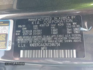2022 Kia Seltos EX z VIN KNDERCAA2N7246714, wystawiony jako IAAI lot #42282653 z przebiegiem 51 650 mil mil oraz . Historia ofert i sprzedaży dostępna na DreamBid. Obrazek 9.