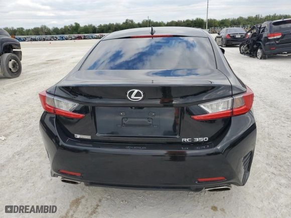 2015 Lexus RC 350 with VIN JTHHE5BC2F5006045, listed as a Copart auction lot 81474804 with 82,630 mi miles and Salvage Title. Bid and sale history available at carsss.com. Image 6.