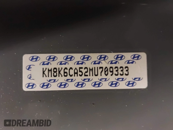 2021 Hyundai Kona Night Edition with VIN KM8K6CA52MU709333, listed as a IAAI auction lot 41704197 with 44,058 mi miles and . Bid and sale history available at DreamBid. Image 18.