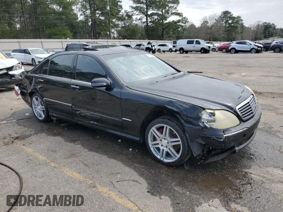 2001 Mercedes-Benz S-Class with VIN WDBNG75J11A215876, listed as a Copart auction lot 45164495 with 198,752 mi miles and Salvage Title. Bid and sale history available at carsss.com. Image 4.