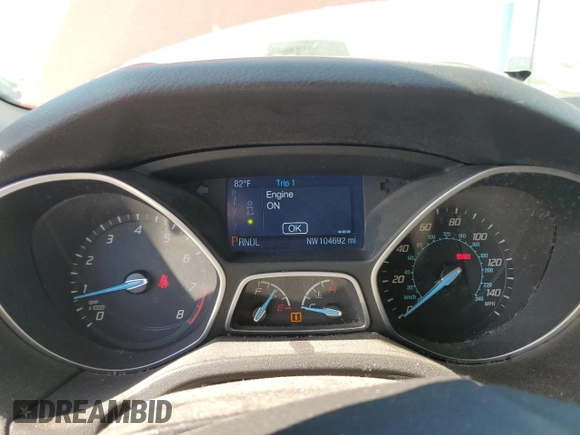 2014 Ford Focus SE with VIN 1FADP3K27EL219529, listed as a Copart auction lot 53718745 with 104,692 mi miles and Salvage Title. Bid and sale history available at carsss.com. Image 9.