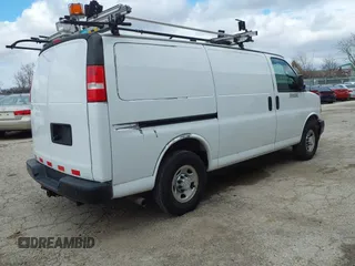 2018 Chevrolet Express Cargo Van with VIN 1GCWGAFP1J1322142, listed as a IAAI auction lot 41952498 with 155,218 mi miles. Bid and sale history available at carsss.com. Image 4.