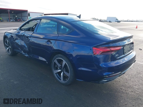 2025 Audi A5 Sportback S line Premium Plus with VIN WAUFACF51SA011062, listed as a IAAI auction lot 41633015 with 522 mi miles. Bid and sale history available at carsss.com. Image 3.