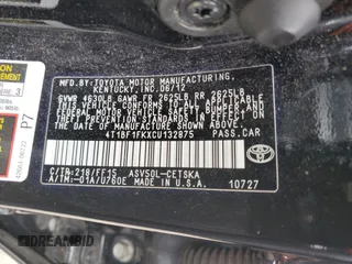 2012 Toyota Camry L with VIN 4T1BF1FKXCU132875, listed as a Copart auction lot 52158835 with 204,201 mi miles and Non Repairable. Bid and sale history available at carsss.com. Image 12.