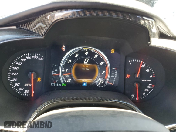 2016 Chevrolet Corvette Z06 3LZ with VIN 1G1YU2D68G5607187, listed as a Copart auction lot 76139184 with 97,218 mi miles and Salvage Title. Bid and sale history available at carsss.com. Image 9.