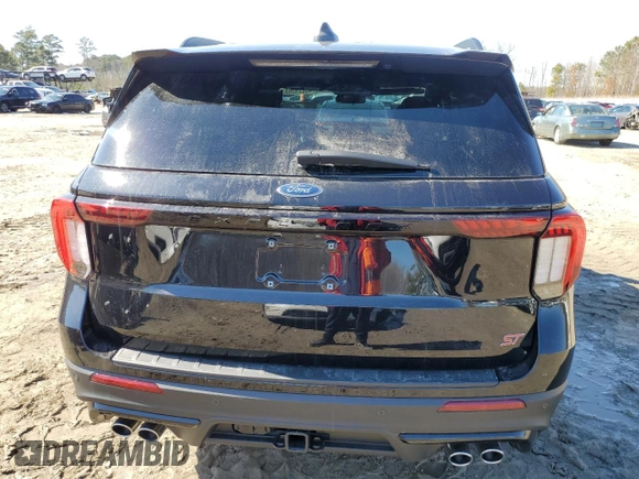 2025 Ford Explorer ST with VIN 1FMWK8GC5SGA97088, listed as a Copart auction lot 45224965 with 625 mi miles and Salvage Title. Bid and sale history available at carsss.com. Image 6.
