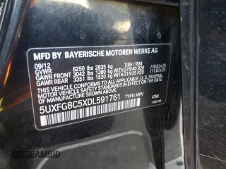2013 BMW X6 xDrive50i z VIN 5UXFG8C5XDL591761, wystawiony jako Copart lot #54182645 z przebiegiem 117 250 mil mil oraz Szkoda całkowita • Salvage title. Historia ofert i sprzedaży dostępna na DreamBid. Obrazek 13.