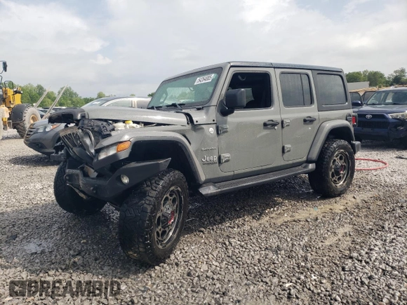 2018 Jeep Wrangler Unlimited Sahara z VIN 1C4HJXEN1JW248205, wystawiony jako Copart lot #54264885 z przebiegiem 103 201 mil mil oraz Szkoda całkowita • Salvage title. Historia ofert i sprzedaży dostępna na DreamBid. Obrazek 1.