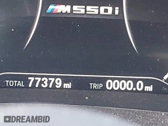 2019 BMW 5 Series M550i xDrive with VIN WBAJB9C51KB464879, listed as a IAAI auction lot 41774834 with 77,379 mi miles and . Bid and sale history available at DreamBid. Image 15.
