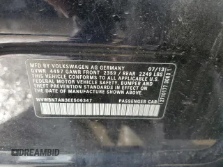 2014 Volkswagen CC R-Line with VIN WVWBN7AN3EE506347, listed as a Copart auction lot 72632954 with 114,512 mi miles and Salvage Title. Bid and sale history available at carsss.com. Image 13.