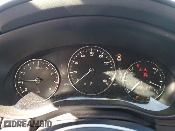 2025 Mazda 3 S Carbon Edition with VIN 3MZBPBCM2SM456593, listed as a Copart auction lot 47301665 with 3,404 mi miles and Clean Title. Bid and sale history available at DreamBid. Image 9.